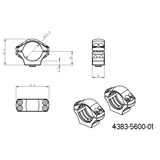 1" anillas para visor [25,4mm] | base picatinny de dos piezas con palancas de liberación rápida 