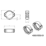 34mm anillas para visor | base de dos piezas picatinny con palancas de liberación rápida 