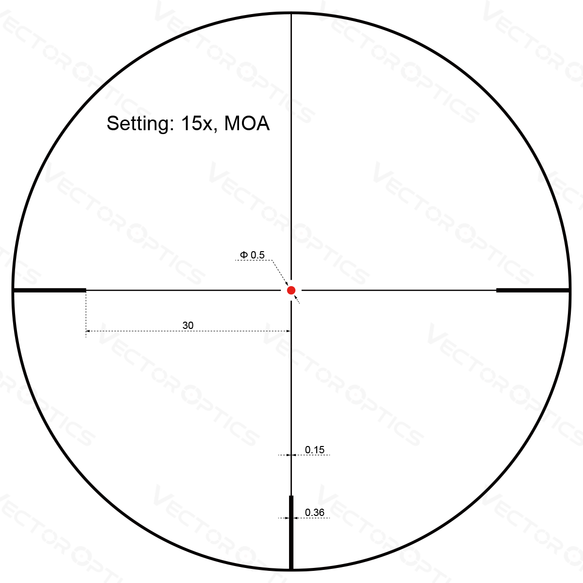 Vector Optics Alcance de rifle Forester 3-15x50SFP 