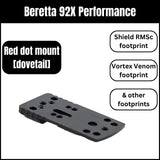 Beretta 92X Performance montura de punto rojo universal | tipo A